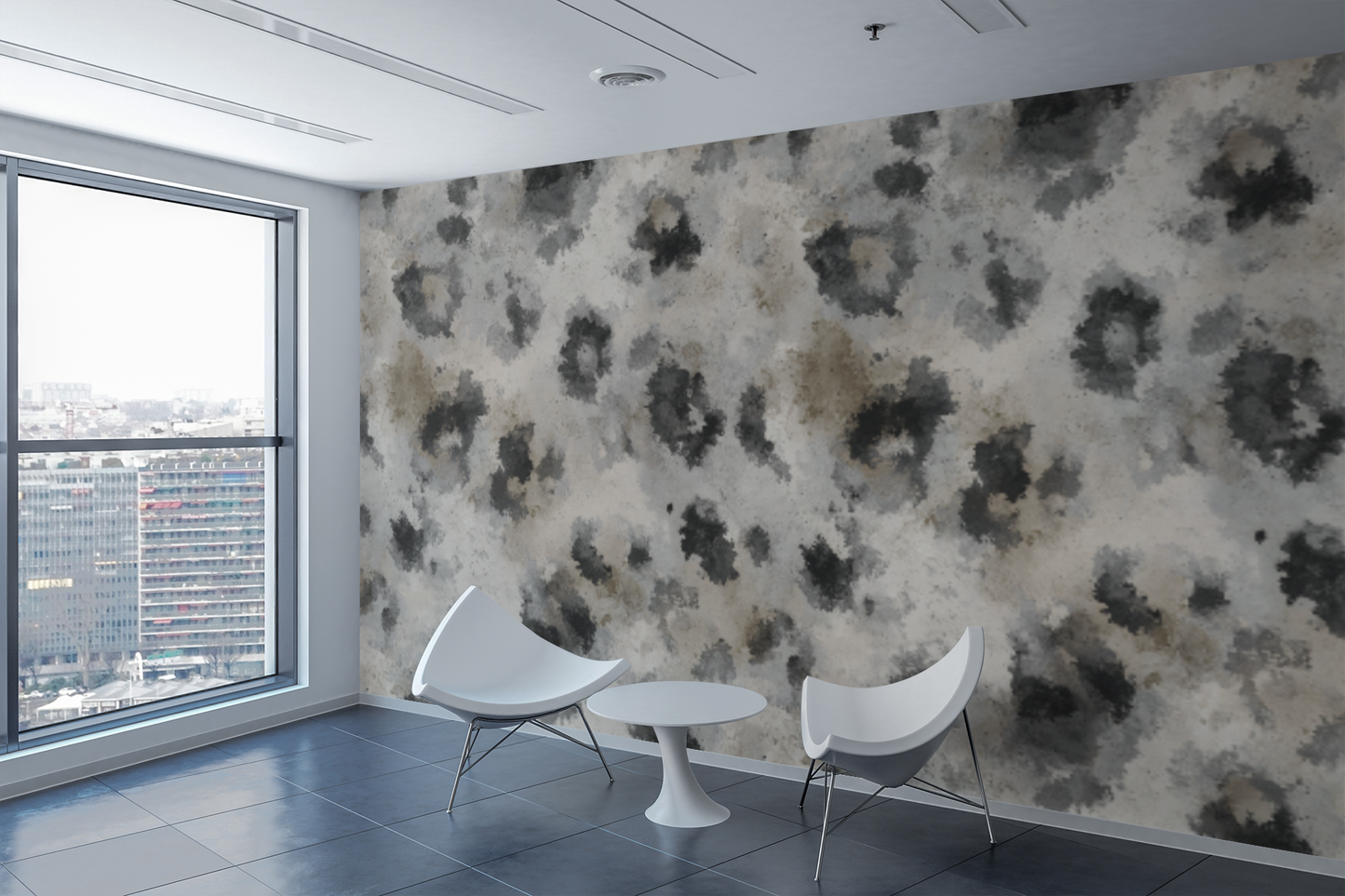 Luxury Snow Leopard Abstract Wallpaper