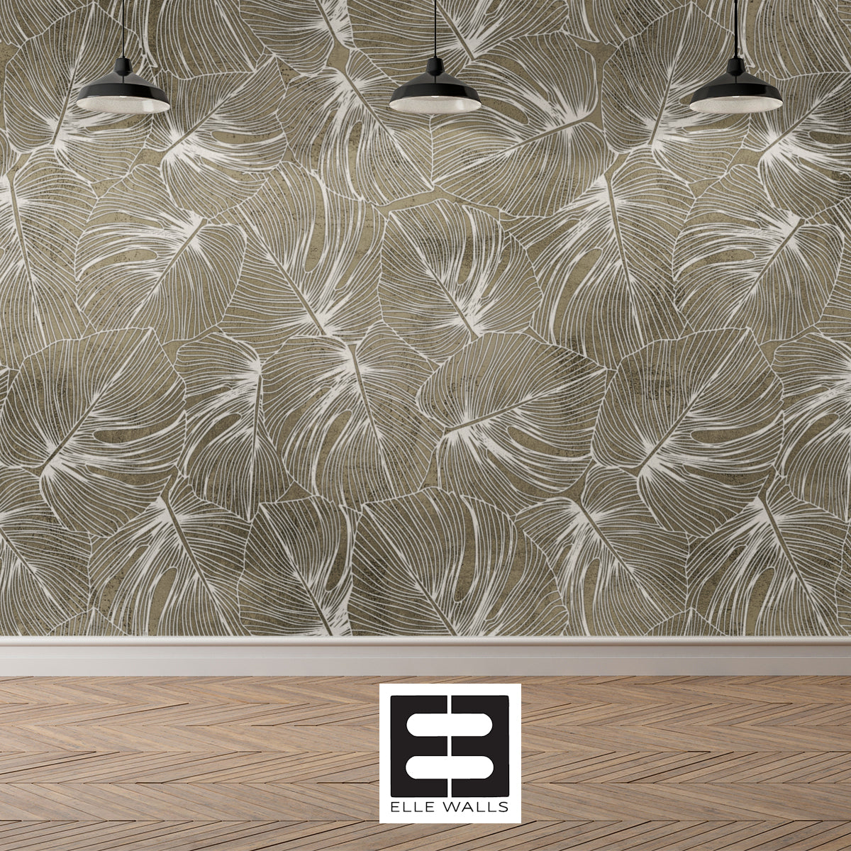 Tropical Canopy Textured Wallpaper Mural