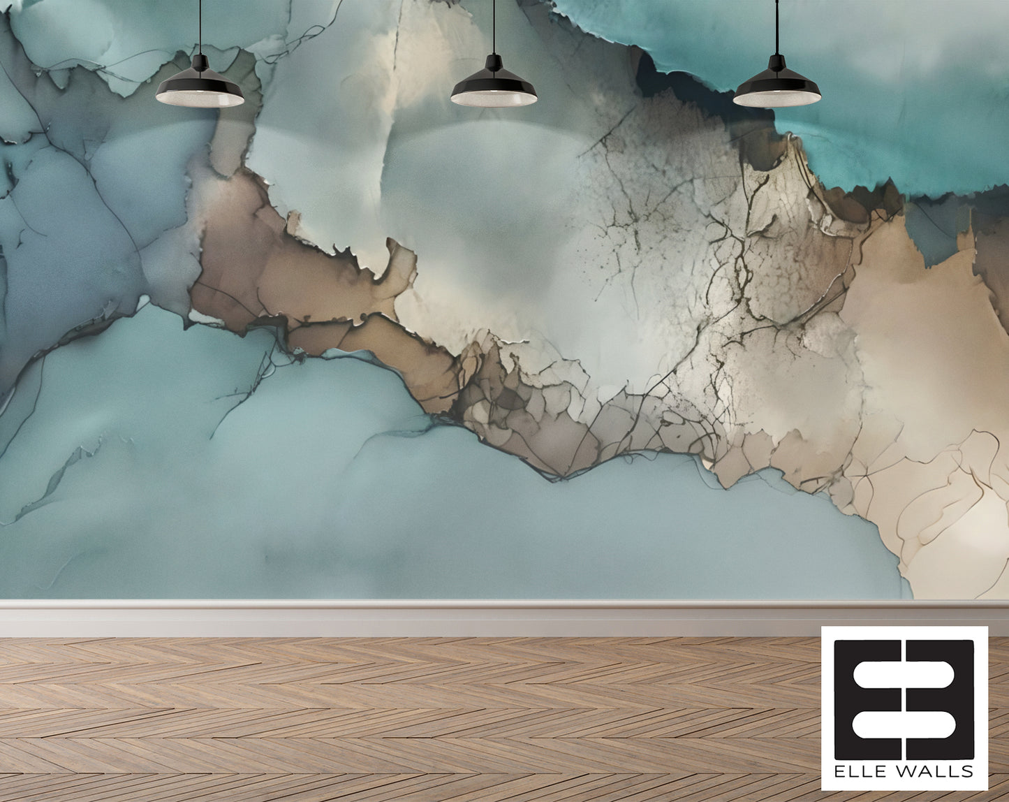 PLATEAU - Modern Abstract Wall Mural Modern Wallpaper in Peel & Stick Canvas Vinyl or Non-Woven