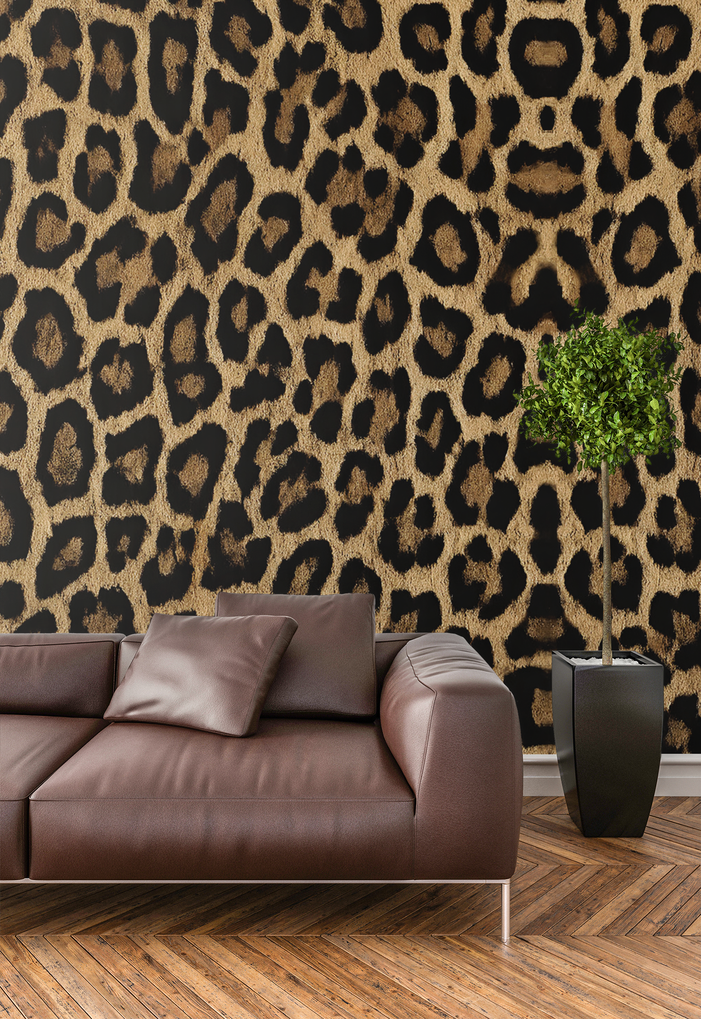 Luxury Leopard Abstract Wallpaper