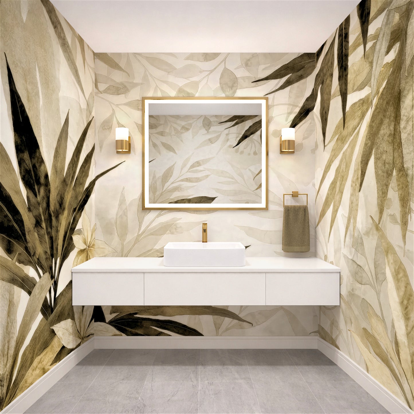 Tropical Reverie Luxury Wall Mural in Non Woven or Peel and Stick