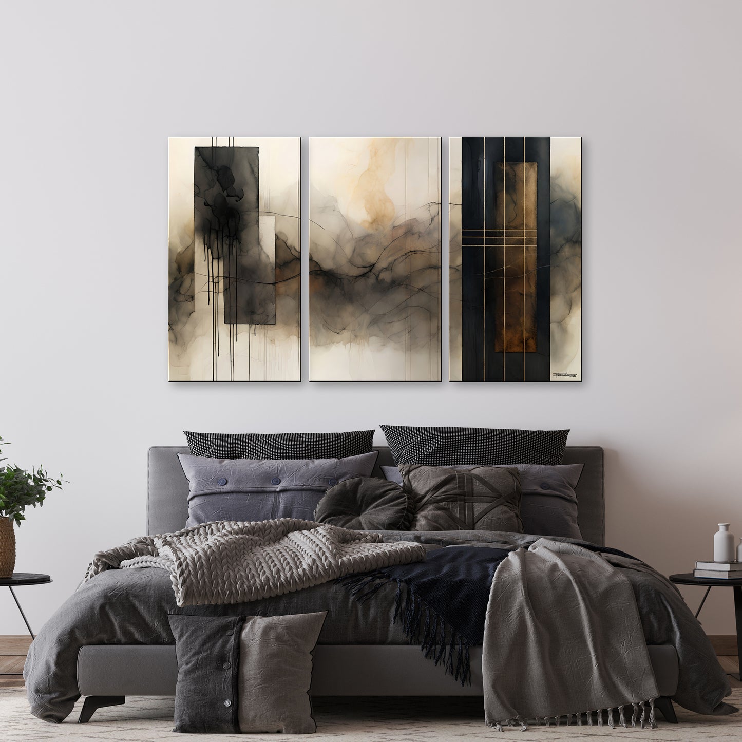 SQUARED OFF-Extra Large Textured Canvas Painting – Limited Edition Abstract