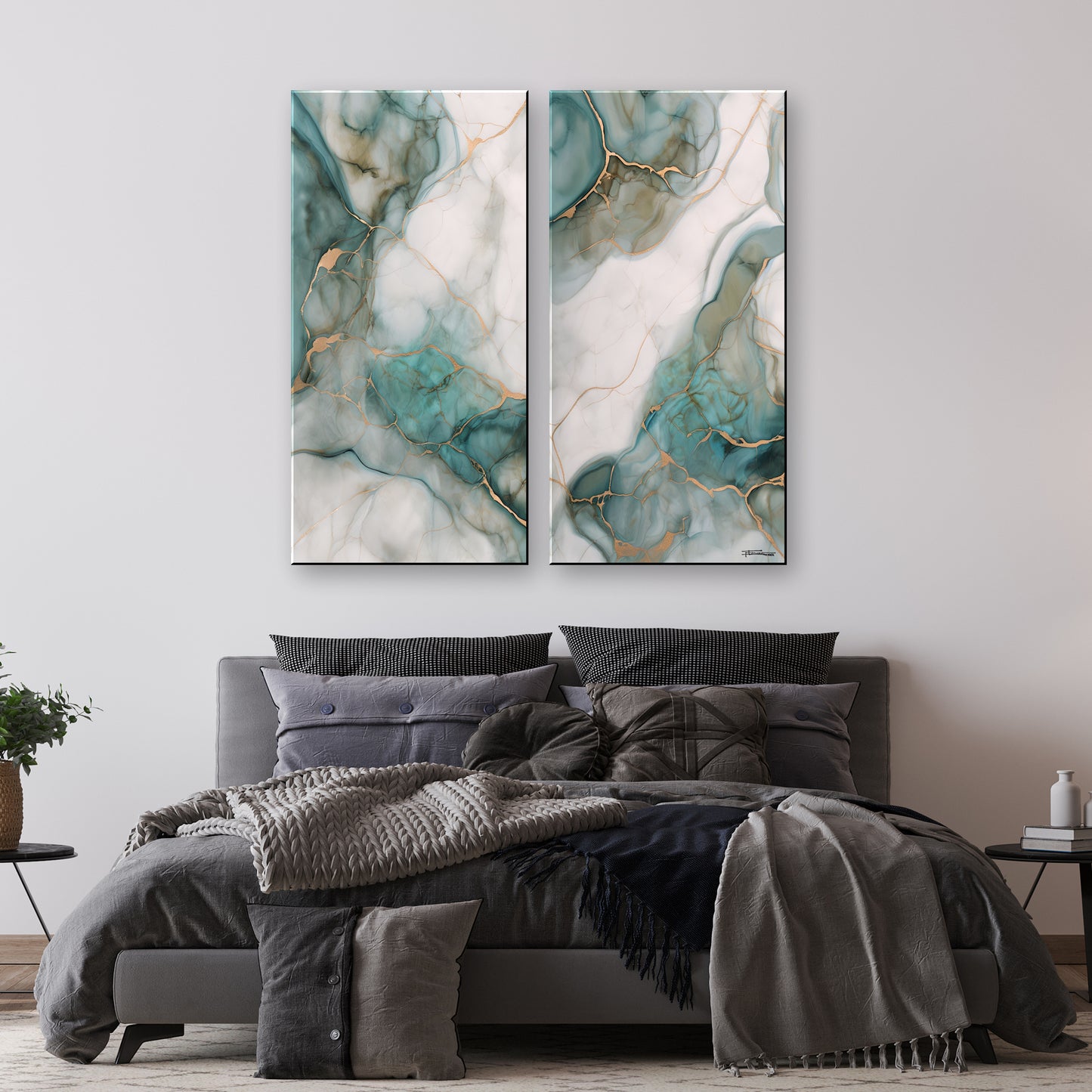 SET of Paintings, Pair of Paintings-Extra Large Canvas Painting – Limited Edition Abstract