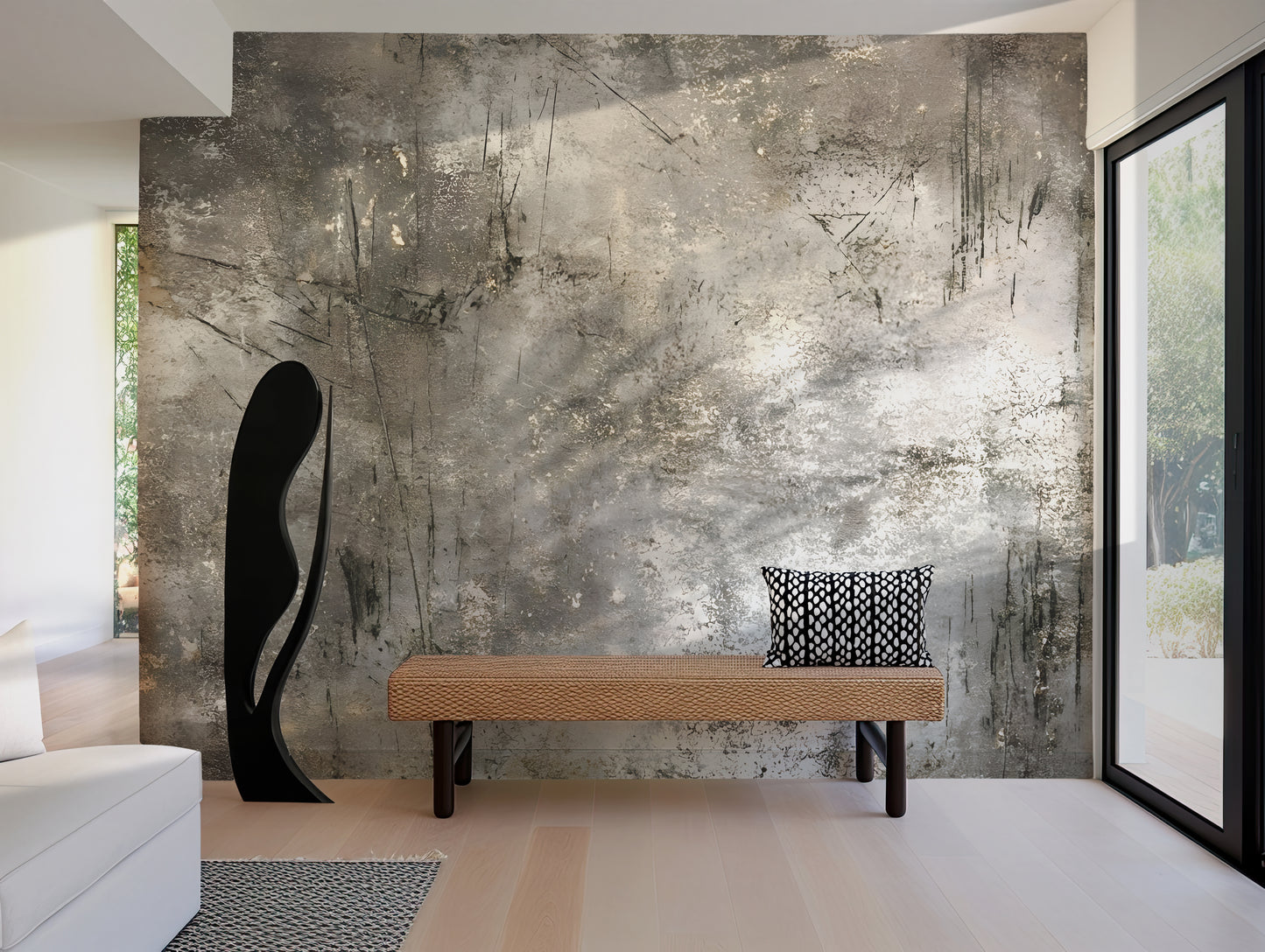 Distressed Scratched Concrete Wallpaper Mural