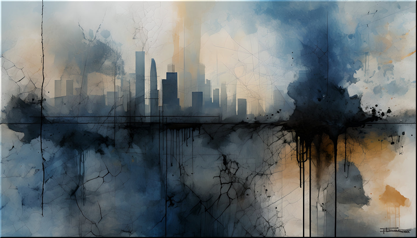 URBAN INTERPLAY - Abstract Cityscape Textured Limited Edition