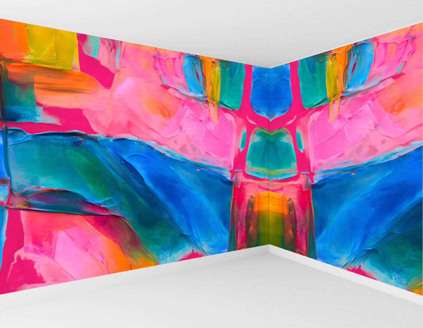 Colorful Abstract Luxury Wallpaper Mural in Peel & Stick Canvas Vinyl or Non-Woven