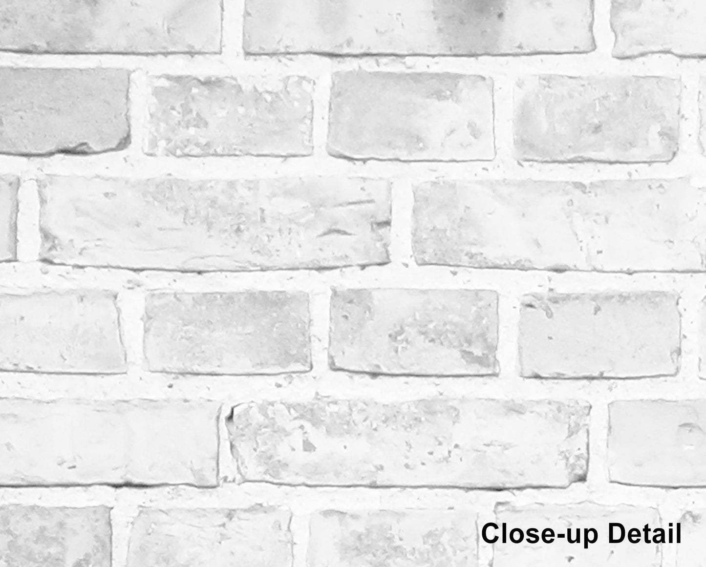 White Painted Brick Wall Wallpaper Mural in Peel & Stick Canvas Vinyl or Non-Woven