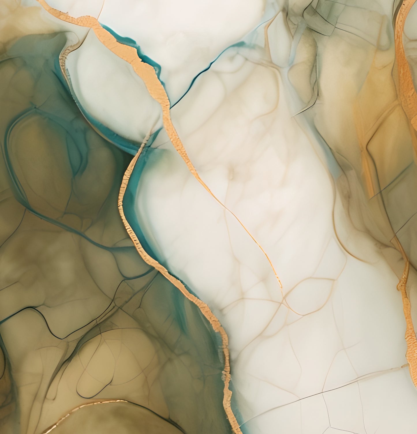 Golden Strata 2 Abstract Painting Limited Edition