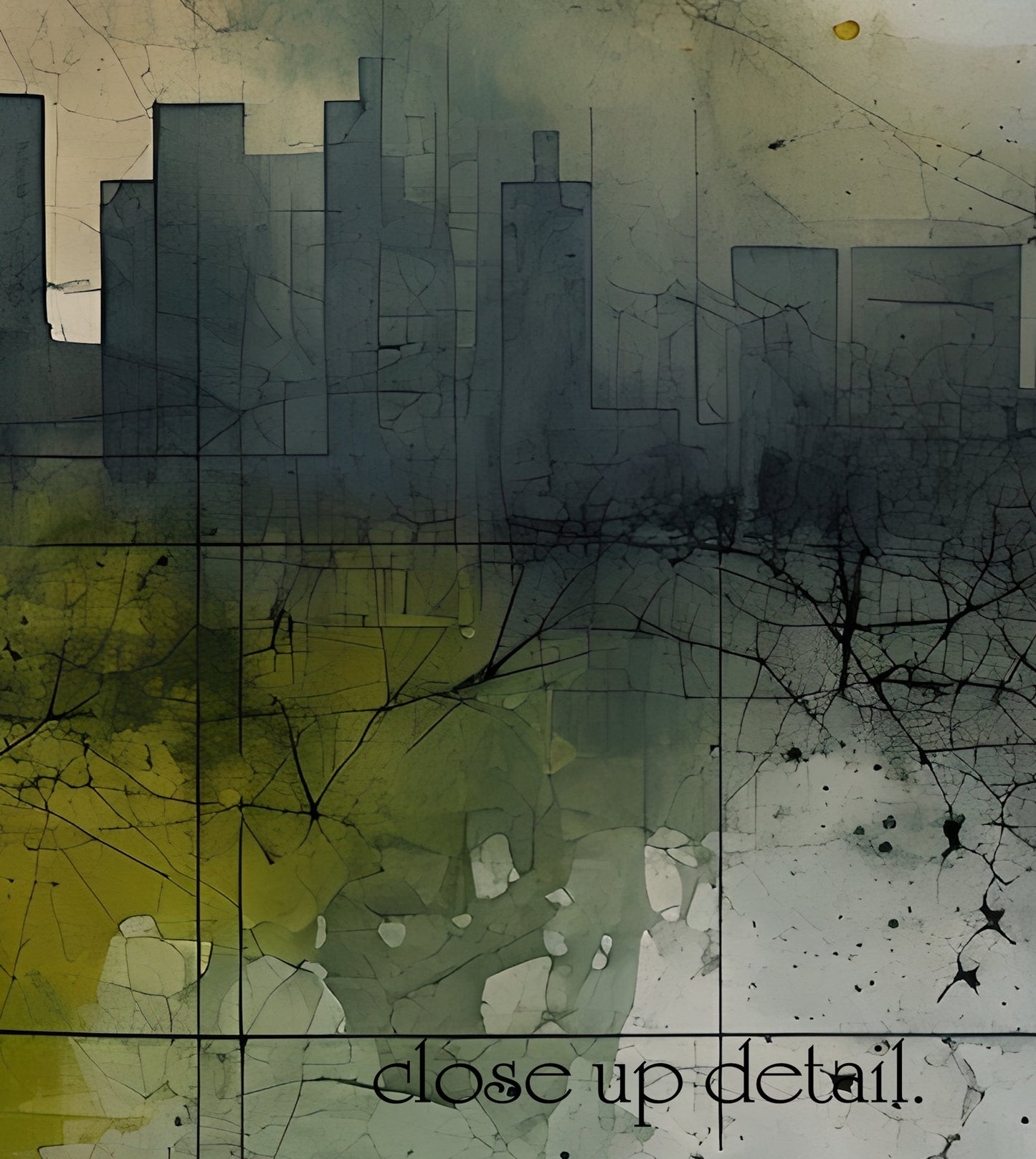 URBAN OASIS-Extra Large Textured Canvas Painting – Limited Edition Abstract Cityscape