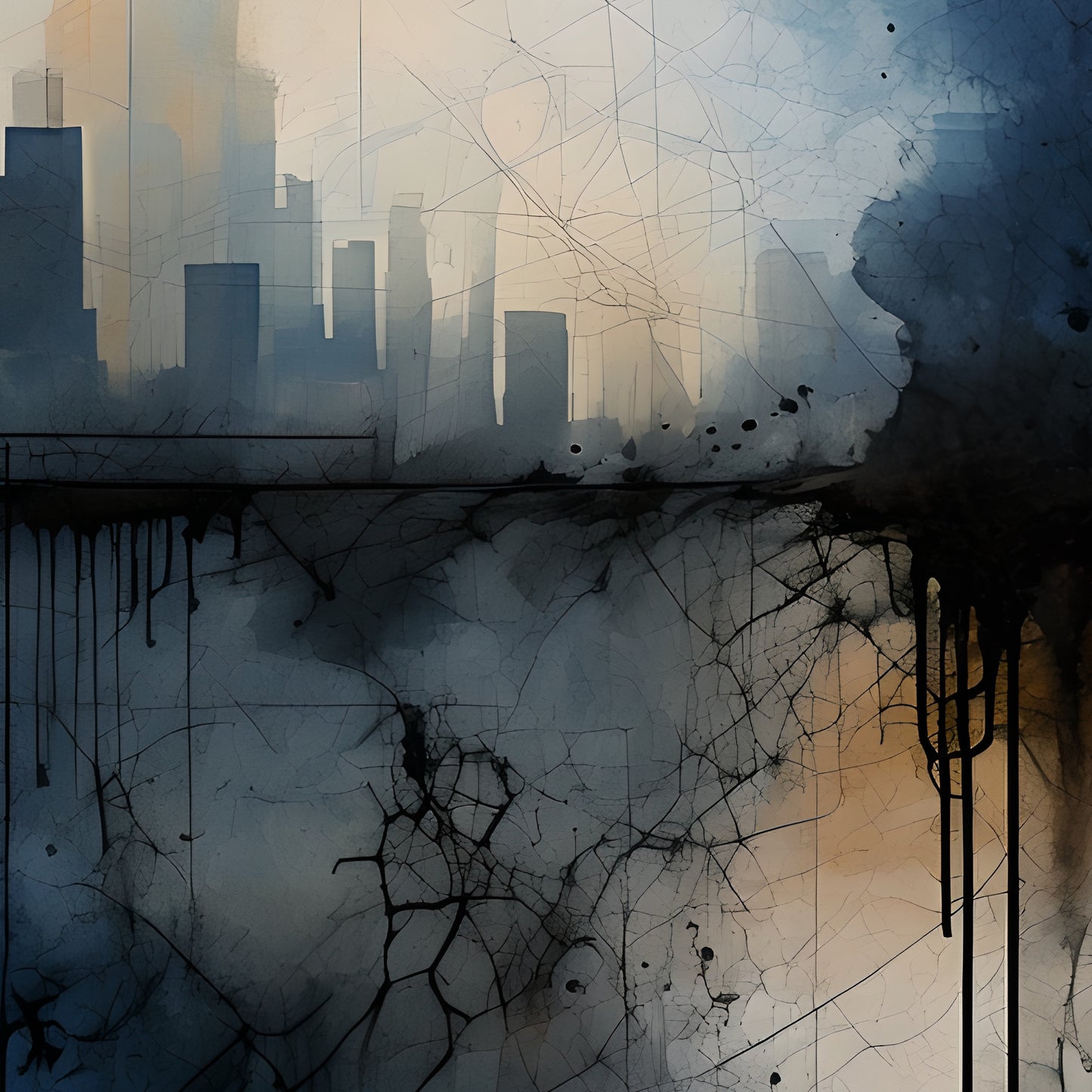 URBAN INTERPLAY - Abstract Cityscape Textured Limited Edition