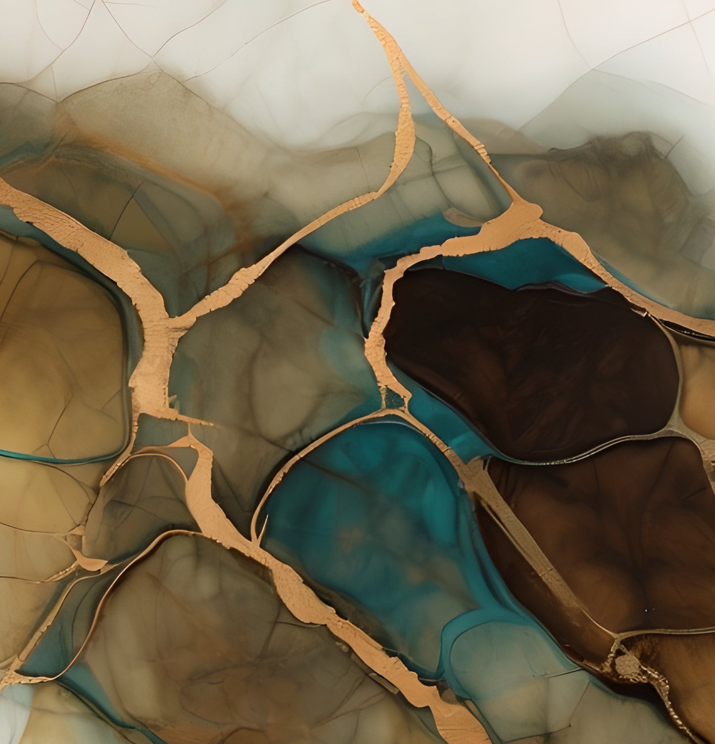 Golden Strata 2 Abstract Painting Limited Edition