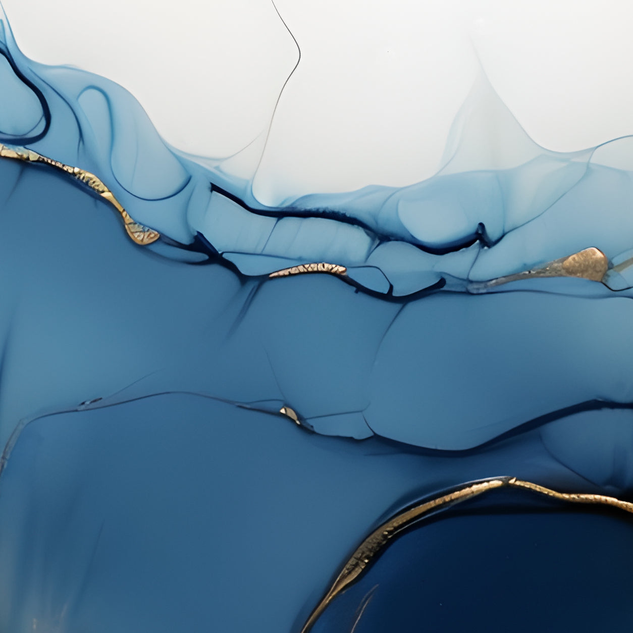 WHISPERS OF BLUE -Extra Large Textured Canvas Painting – Limited Edition Abstract Fluid Art