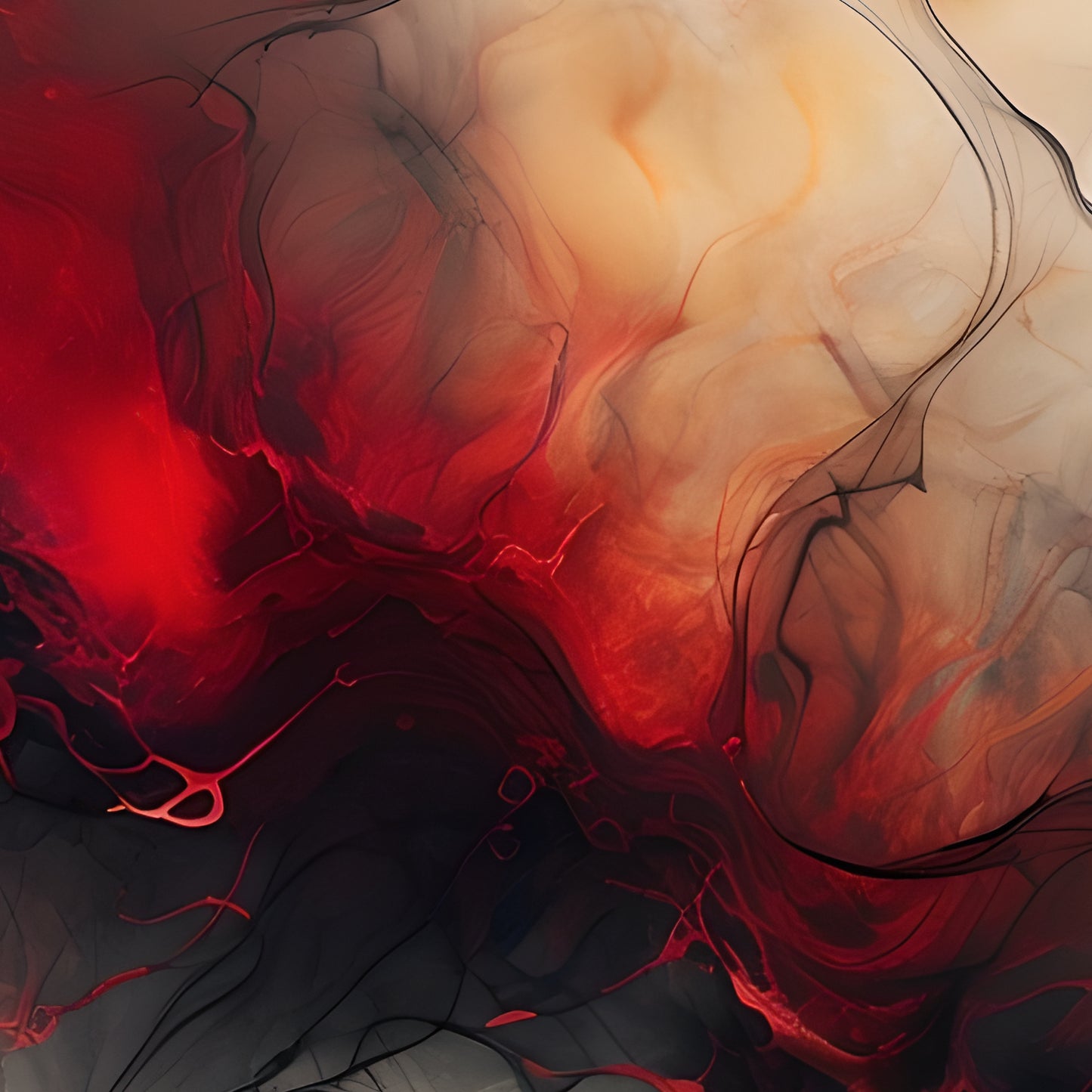 FIRE STIX -Extra Large Textured Canvas Painting – Limited Edition Abstract Fluid Art