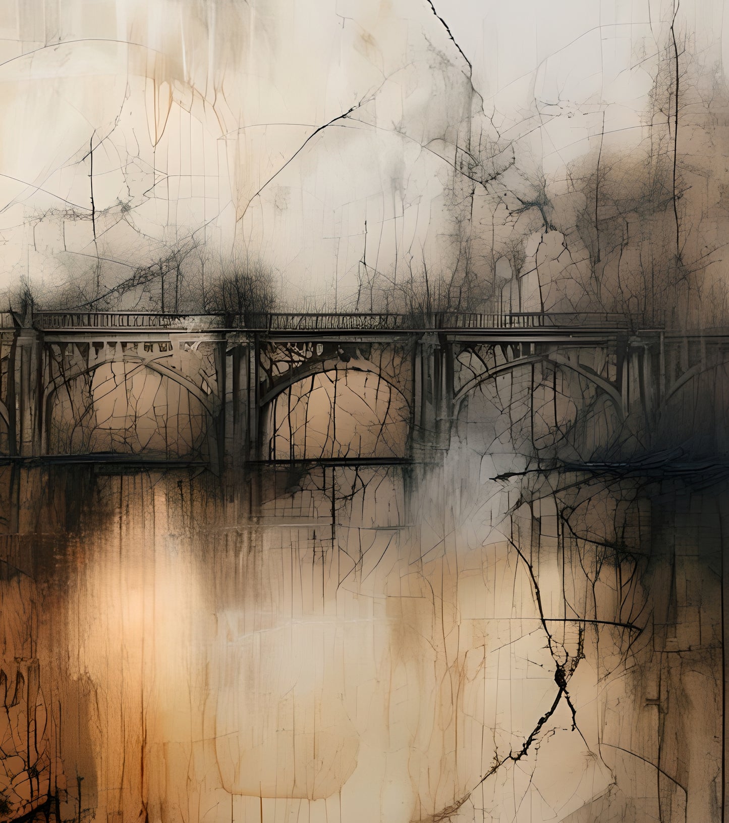 UNDERGROUND-Extra Large Textured Canvas Painting – Limited Edition Abstract Cityscape