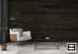 Dark Woodgrained Textured Peel and Stick Wallpaper Tiles