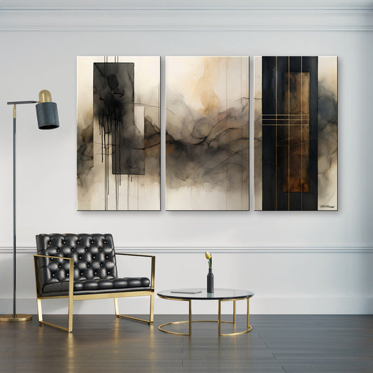SQUARED OFF-Extra Large Textured Canvas Painting – Limited Edition Abstract