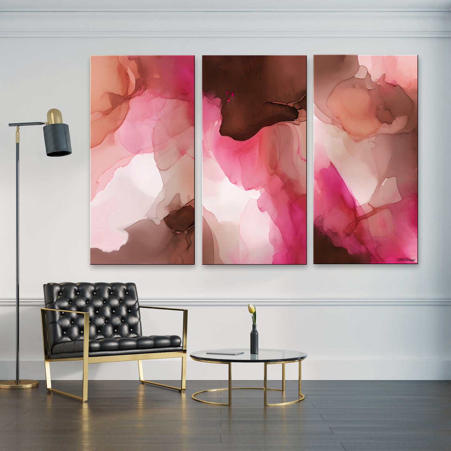 PINK TOPAZ-Extra Large Textured Canvas Painting – Limited Edition Abstract