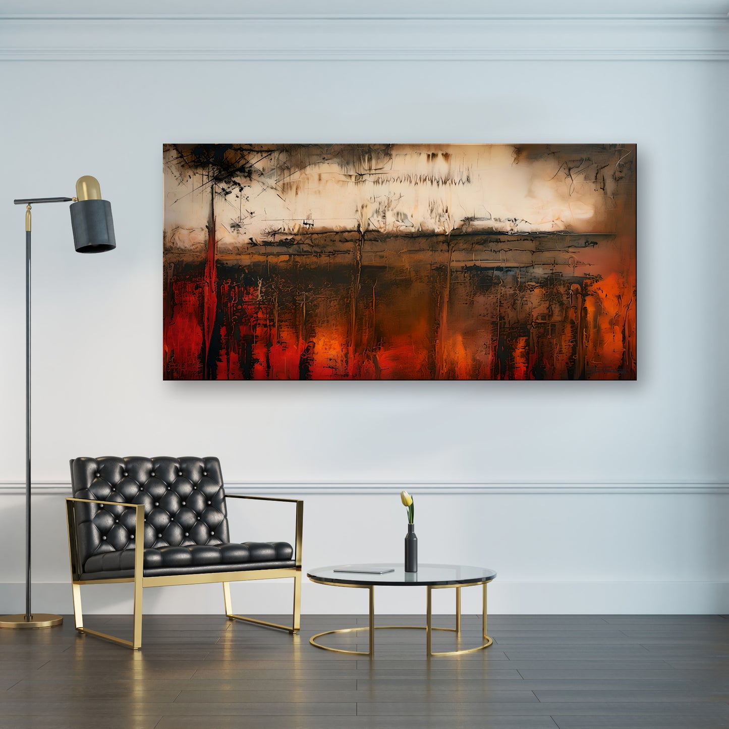 Red Dynasty - Hand Textured Limited Edition Giclee on Canvas