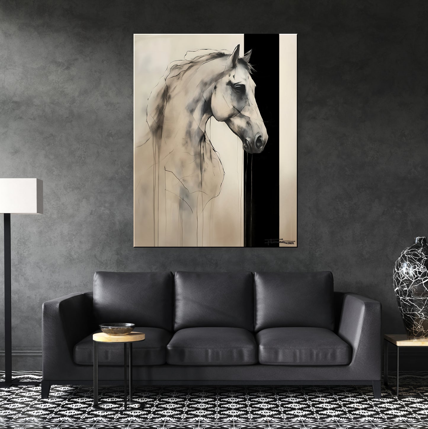 MODERN HORSE - Textured Limited Edition Canvas Wall Art for Living room home decor (Copy)