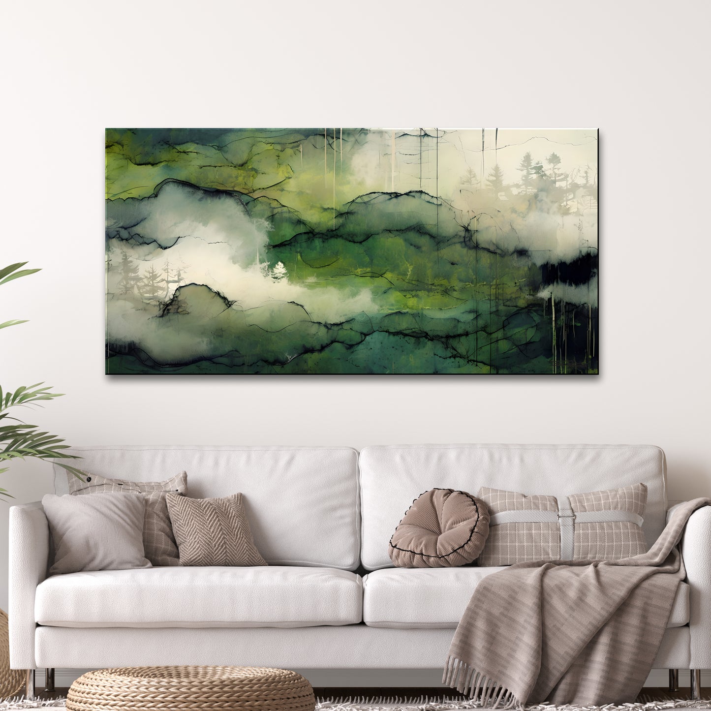 ECHOES IN VIVID SILENCE-Extra Large Textured Canvas Painting – Limited Edition Abstract Landscape