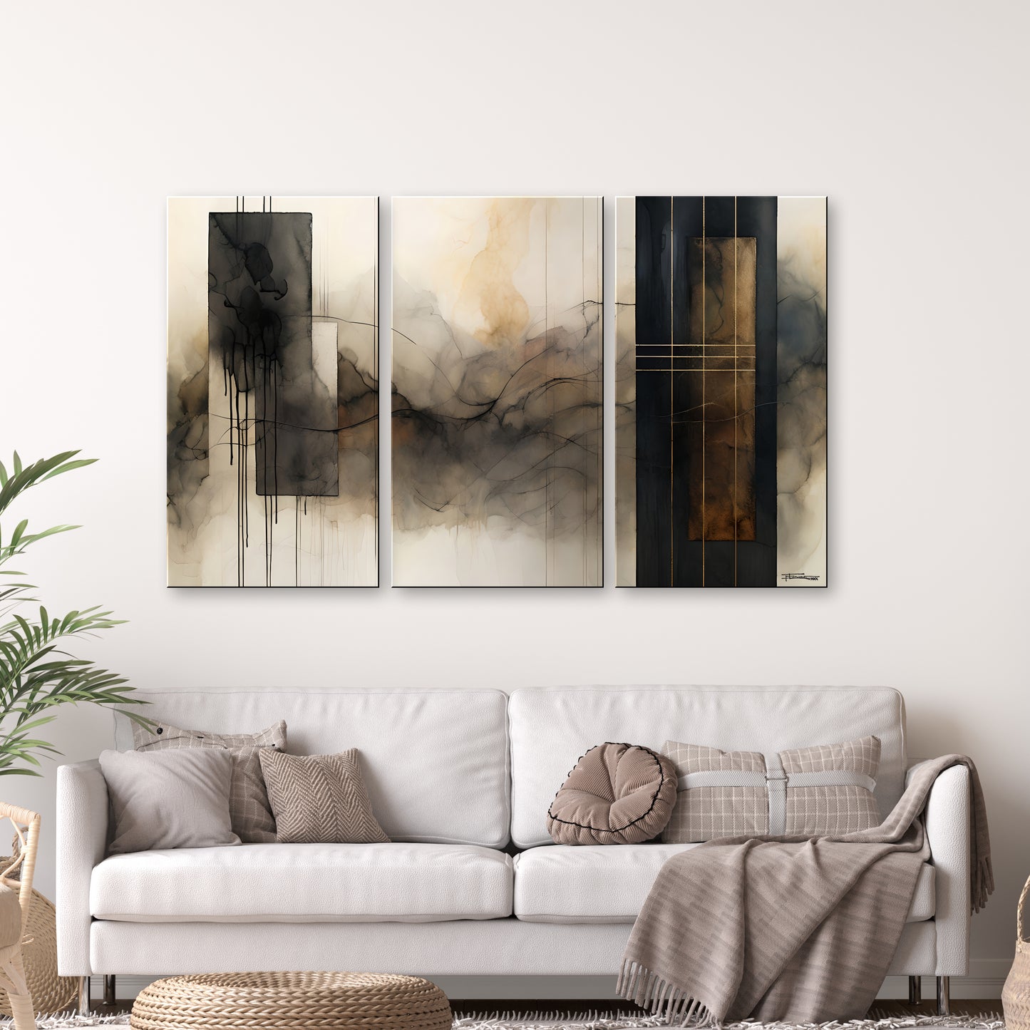 SQUARED OFF-Extra Large Textured Canvas Painting – Limited Edition Abstract