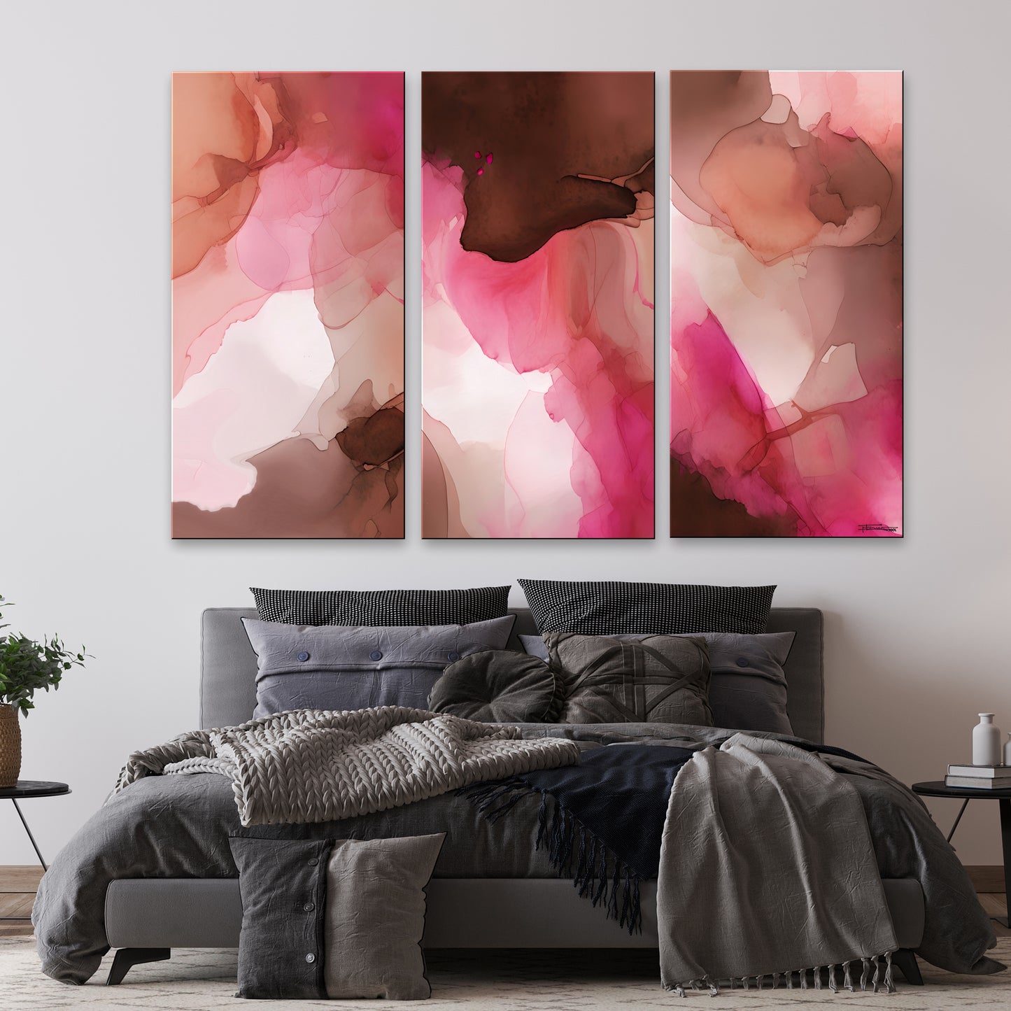 PINK TOPAZ-Extra Large Textured Canvas Painting – Limited Edition Abstract