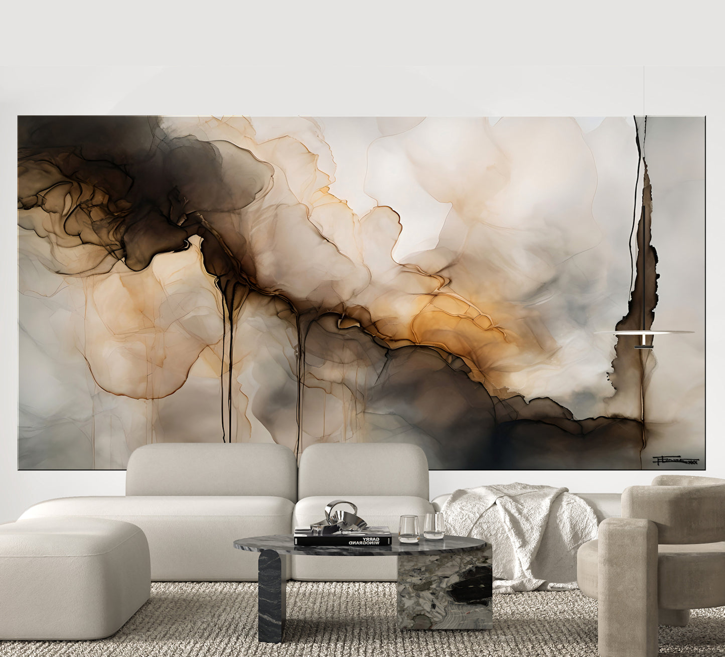 Large Canvas Wall Art Mural Abstract Wallpaper Peel & Stick Canvas Vinyl Decal