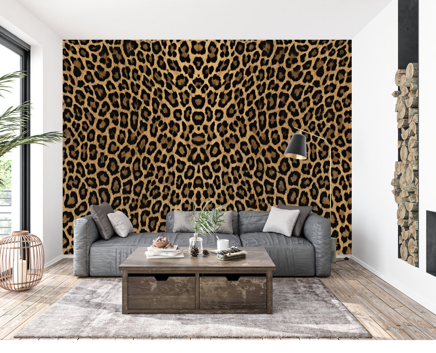 Luxury Leopard Abstract Wallpaper