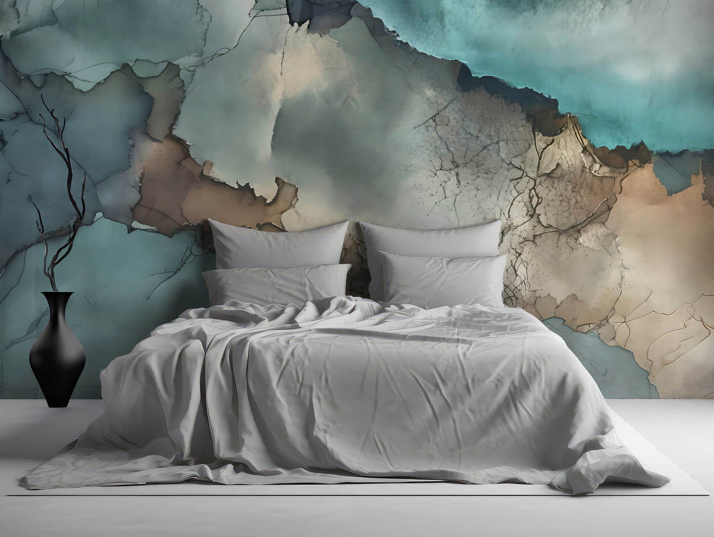 PLATEAU - Modern Abstract Wall Mural Modern Wallpaper in Peel & Stick Canvas Vinyl or Non-Woven