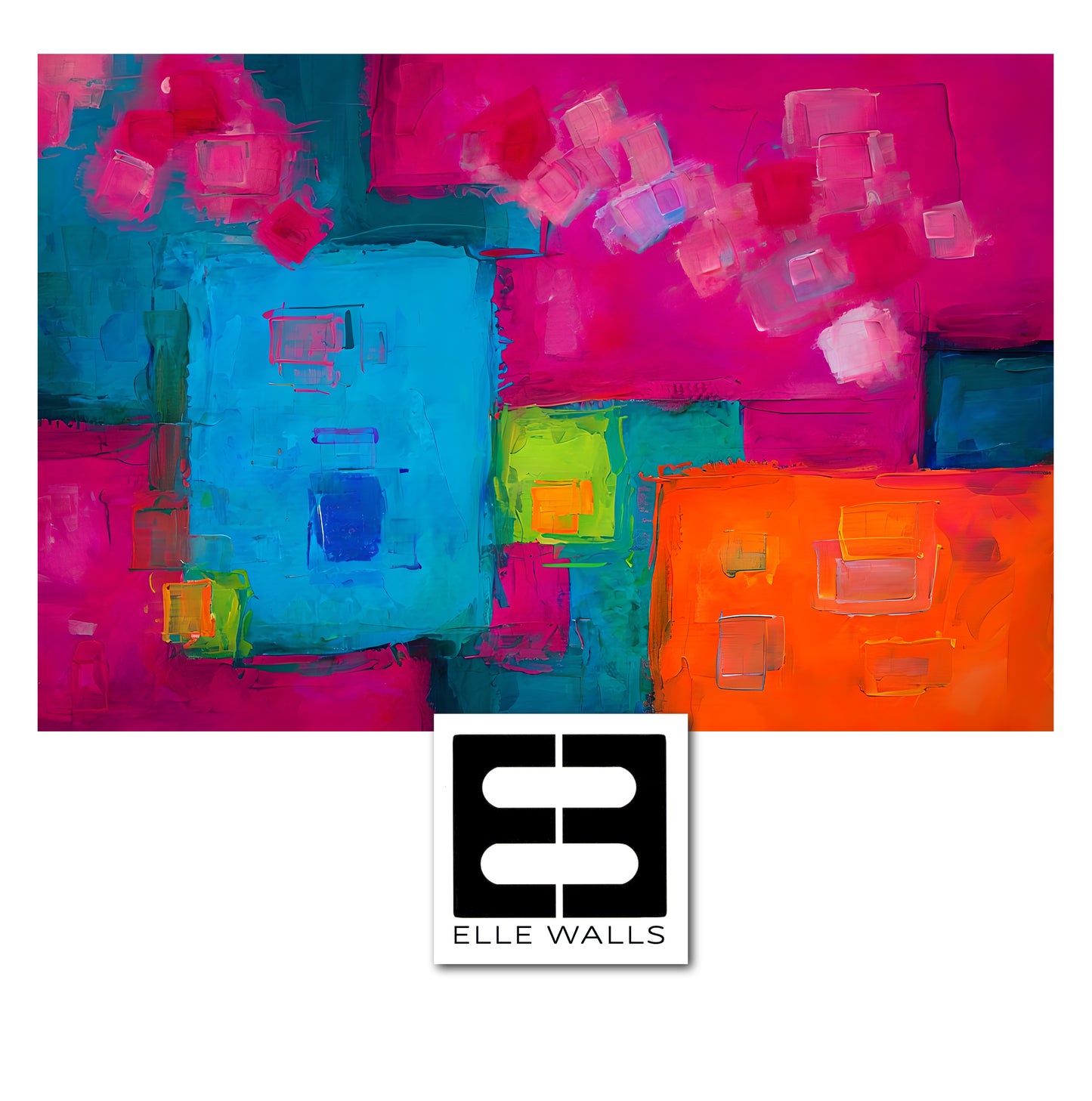Colorful Abstract Luxury Wallpaper Mural in Peel & Stick Canvas Vinyl or Non-Woven
