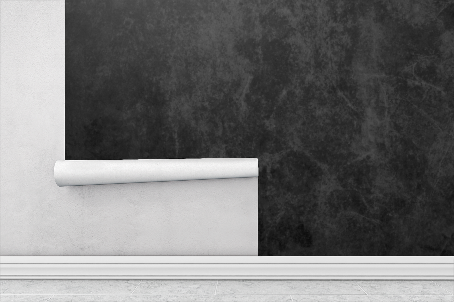 Black Urban leathery look Abstract Luxury Wallpaper Mural in Peel & Stick Canvas Vinyl or Non-Woven