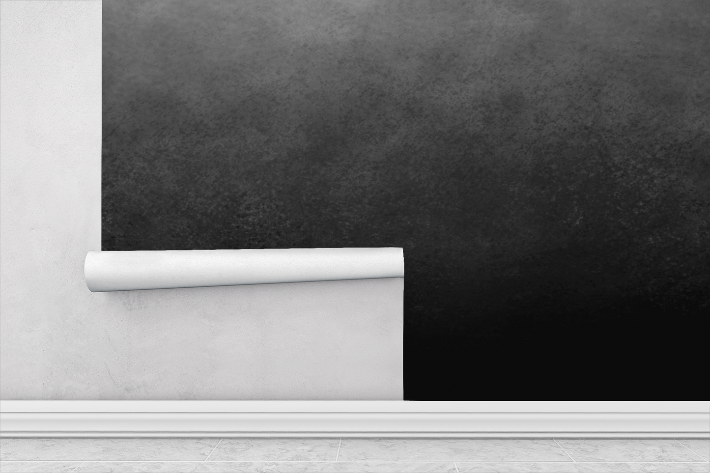 Black Ombre Abstract Luxury Wallpaper Mural in Peel & Stick Canvas Vinyl or Non-Woven