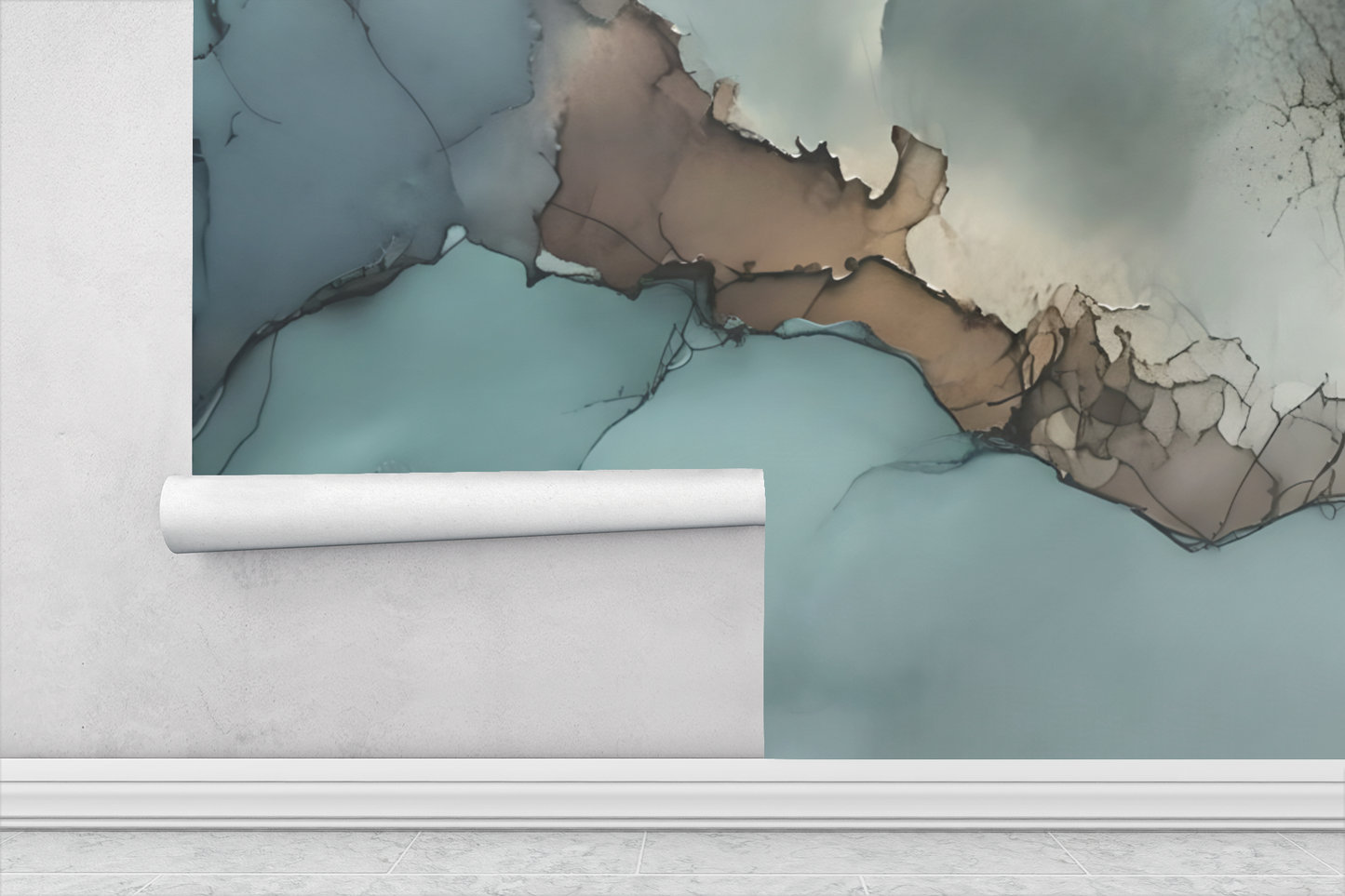 PLATEAU - Modern Abstract Wall Mural Modern Wallpaper in Peel & Stick Canvas Vinyl or Non-Woven