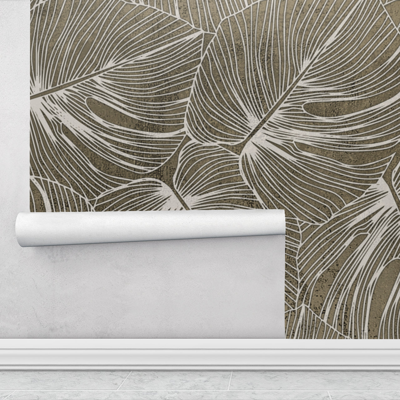 Tropical Canopy Textured Wallpaper Mural