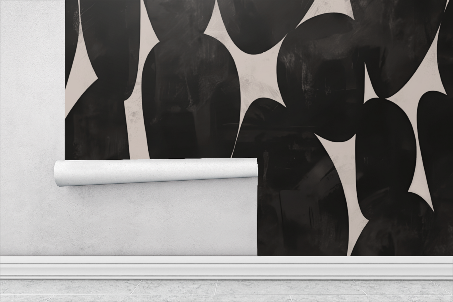 Charcoal Stone Luxury Textured Abstract Wallpaper