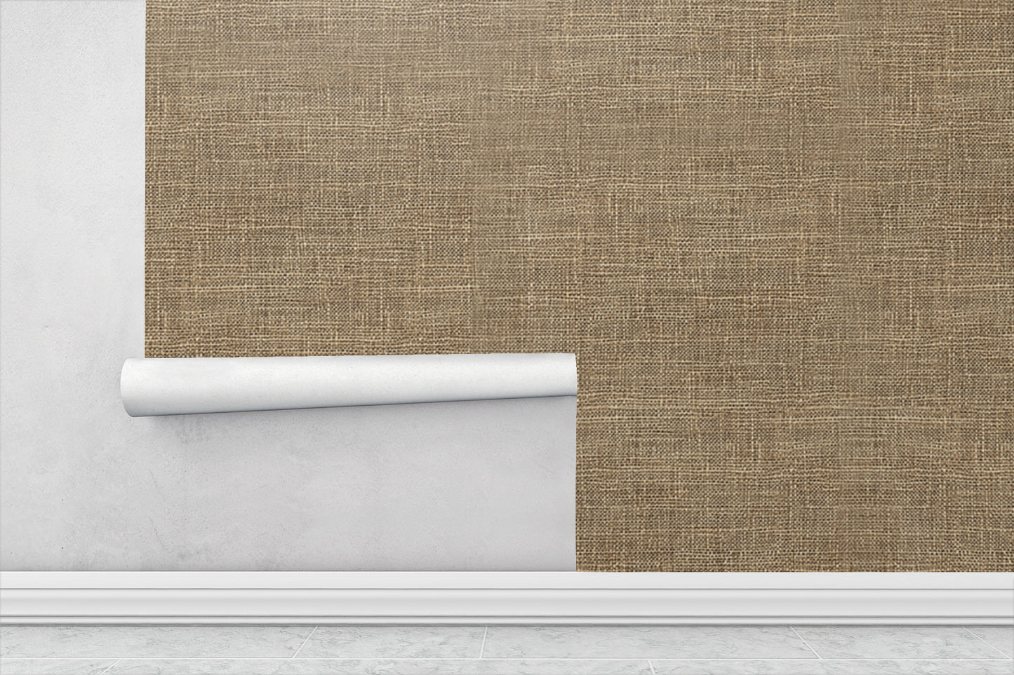 Burlap look Farmhouse Wallpaper Mural