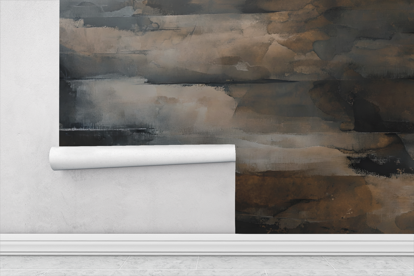 Rustic Distressed Abstract Luxury Wallpaper Mural in Peel & Stick Canvas Vinyl or Non-Woven
