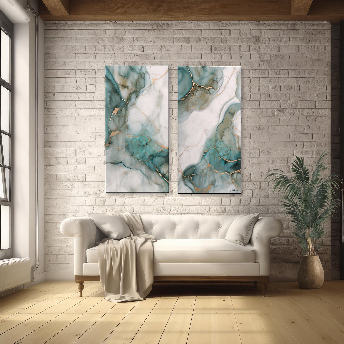SET of Paintings, Pair of Paintings-Extra Large Canvas Painting – Limited Edition Abstract