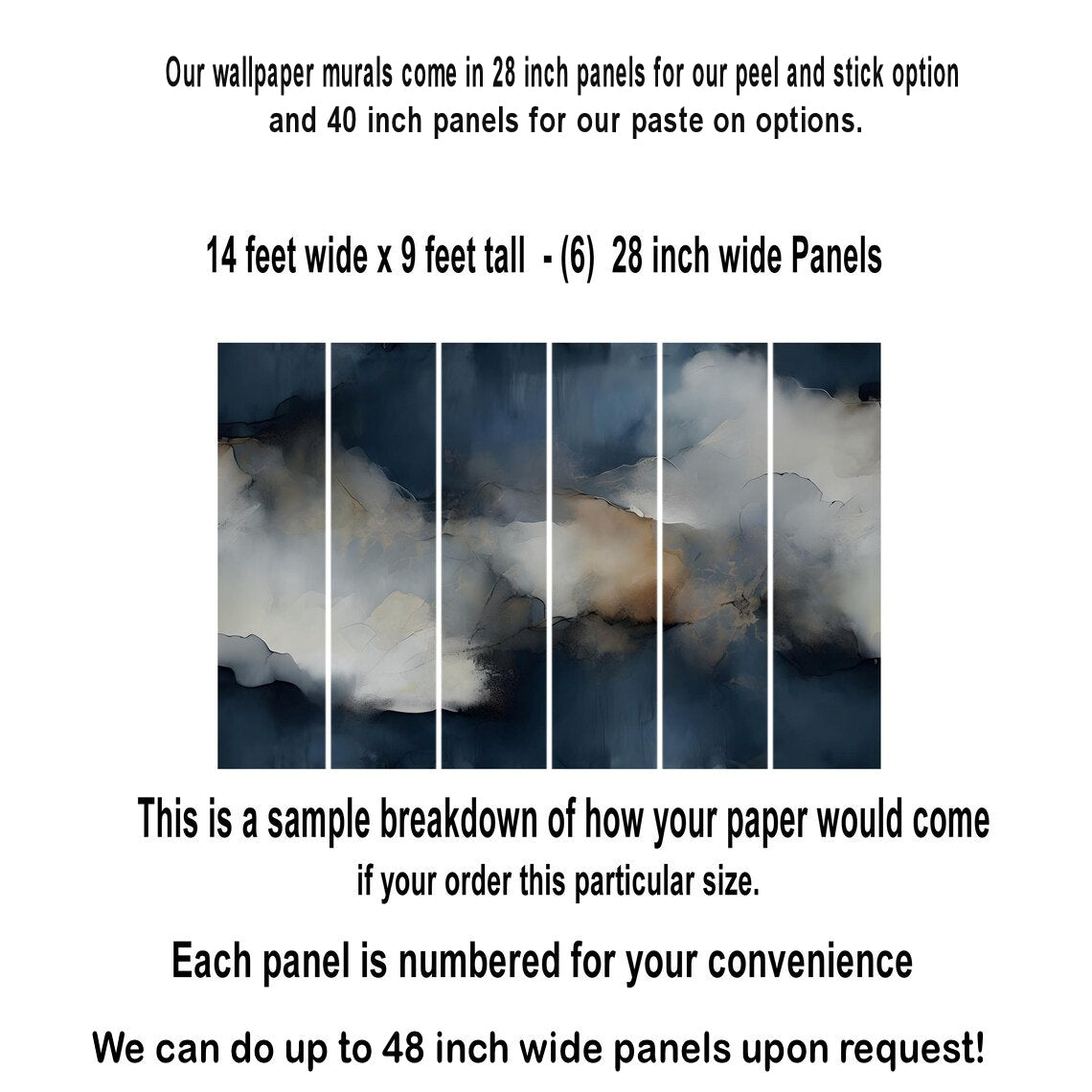 Mid Century Modern Wallpaper Mural in Peel & Stick Canvas Vinyl or Non-Woven