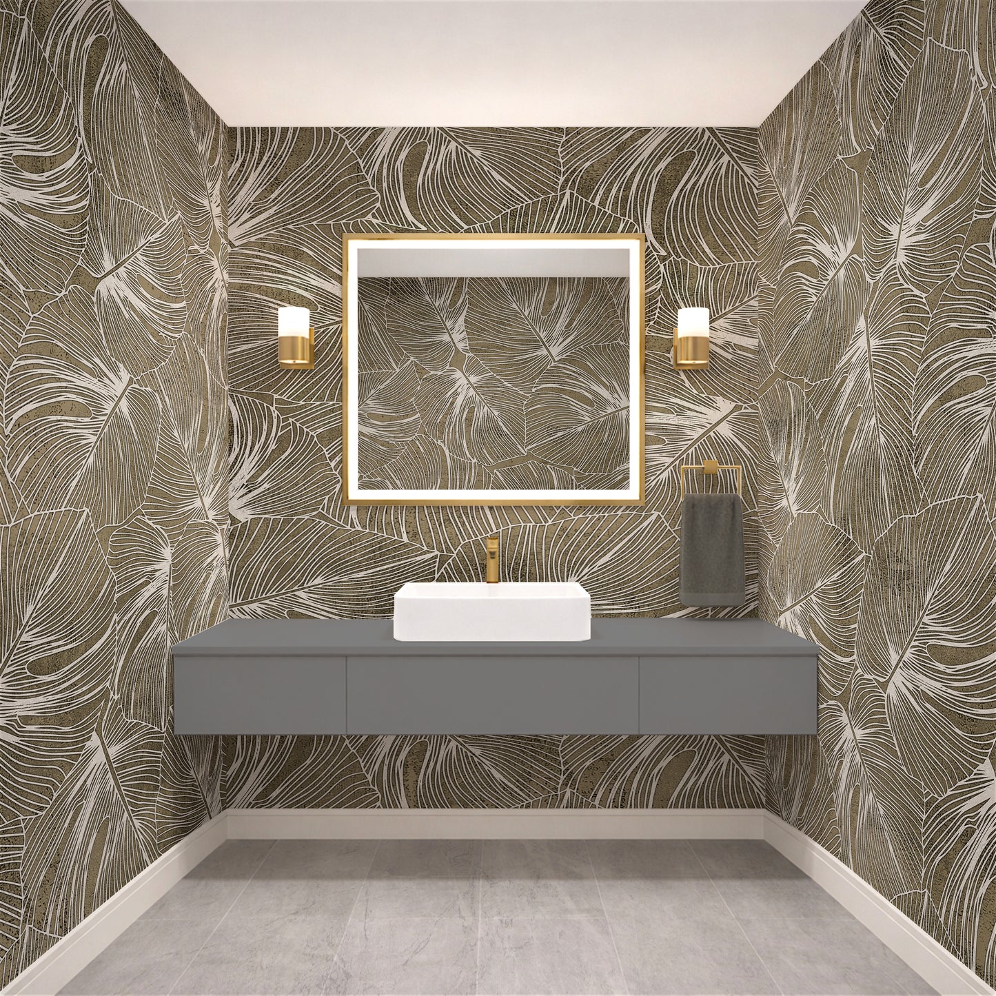 Tropical Canopy Textured Wallpaper Mural