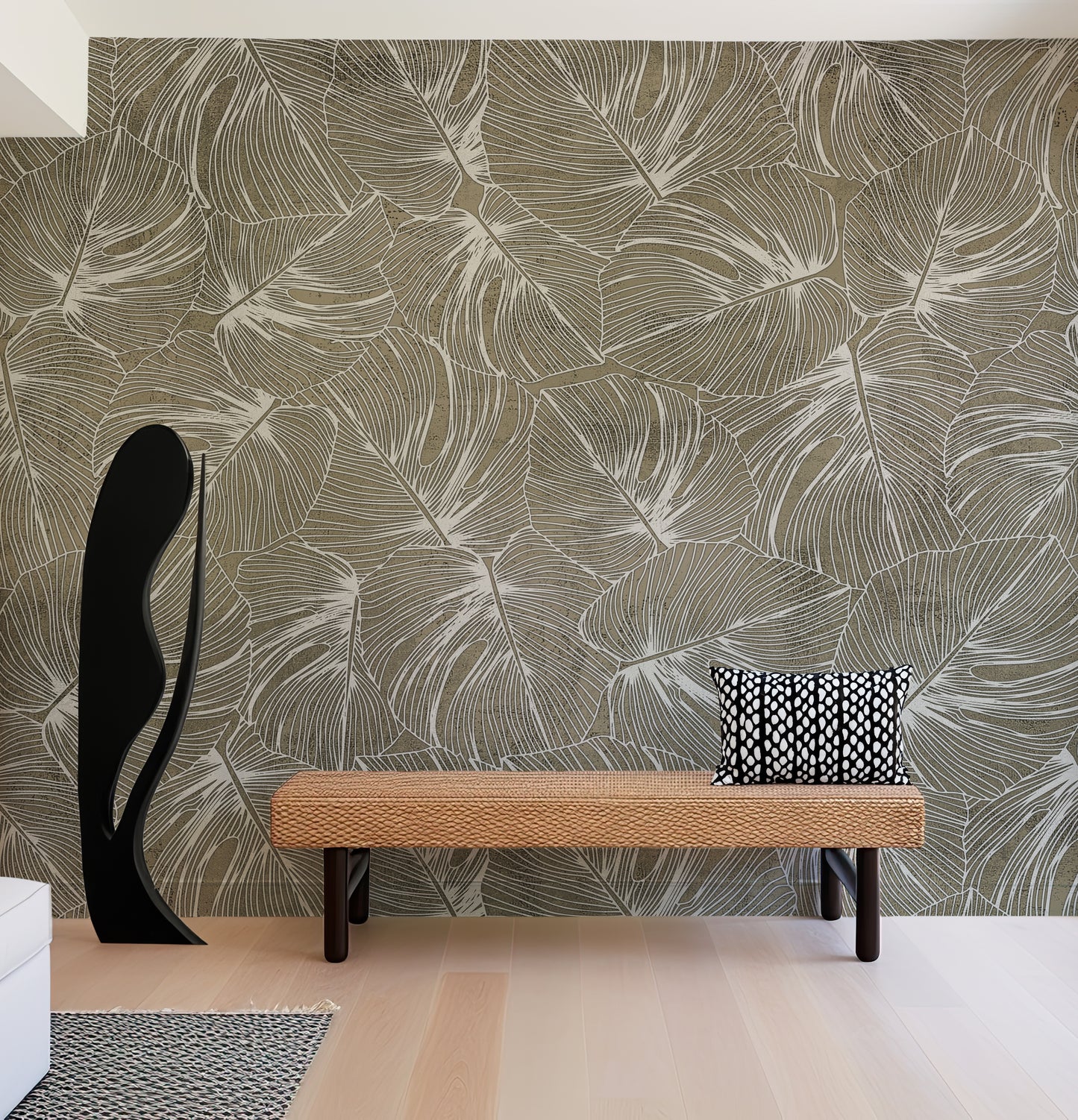 Tropical Canopy Textured Wallpaper Mural