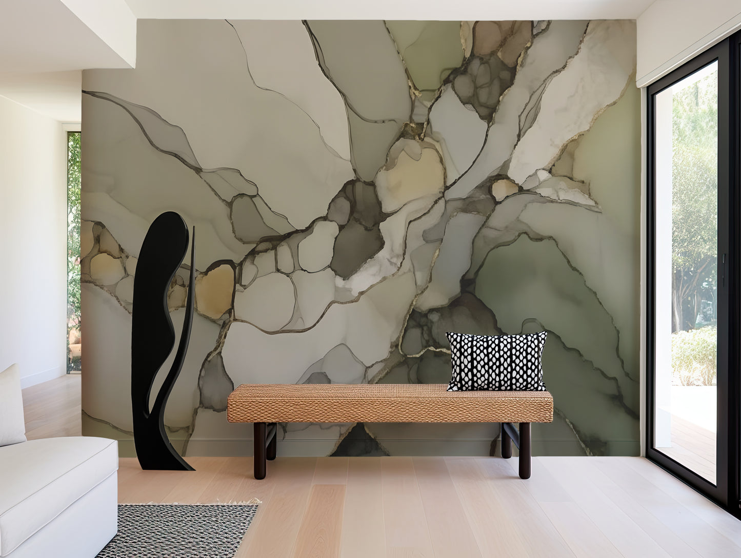 Green Earth Abstract Luxury Wallpaper Mural