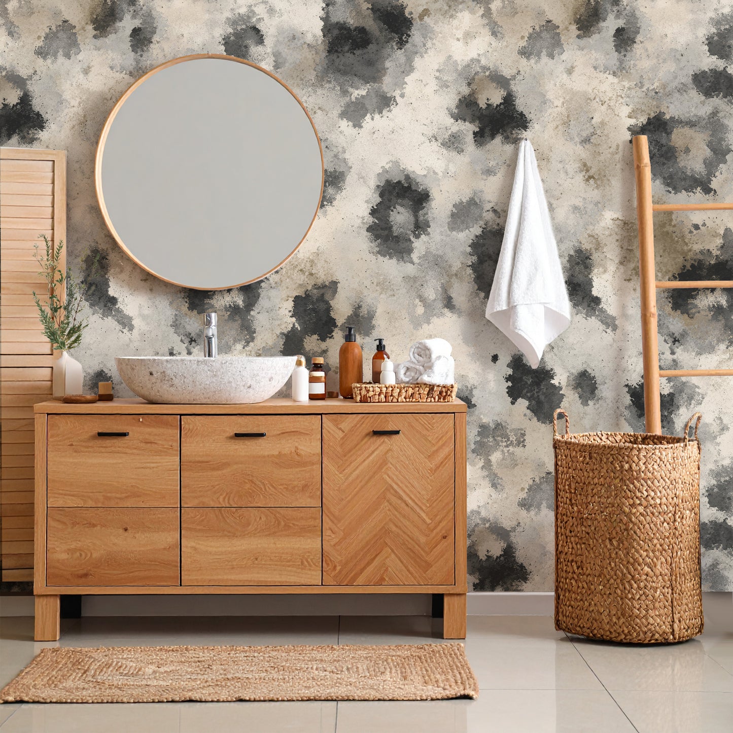 Luxury Snow Leopard Abstract Wallpaper