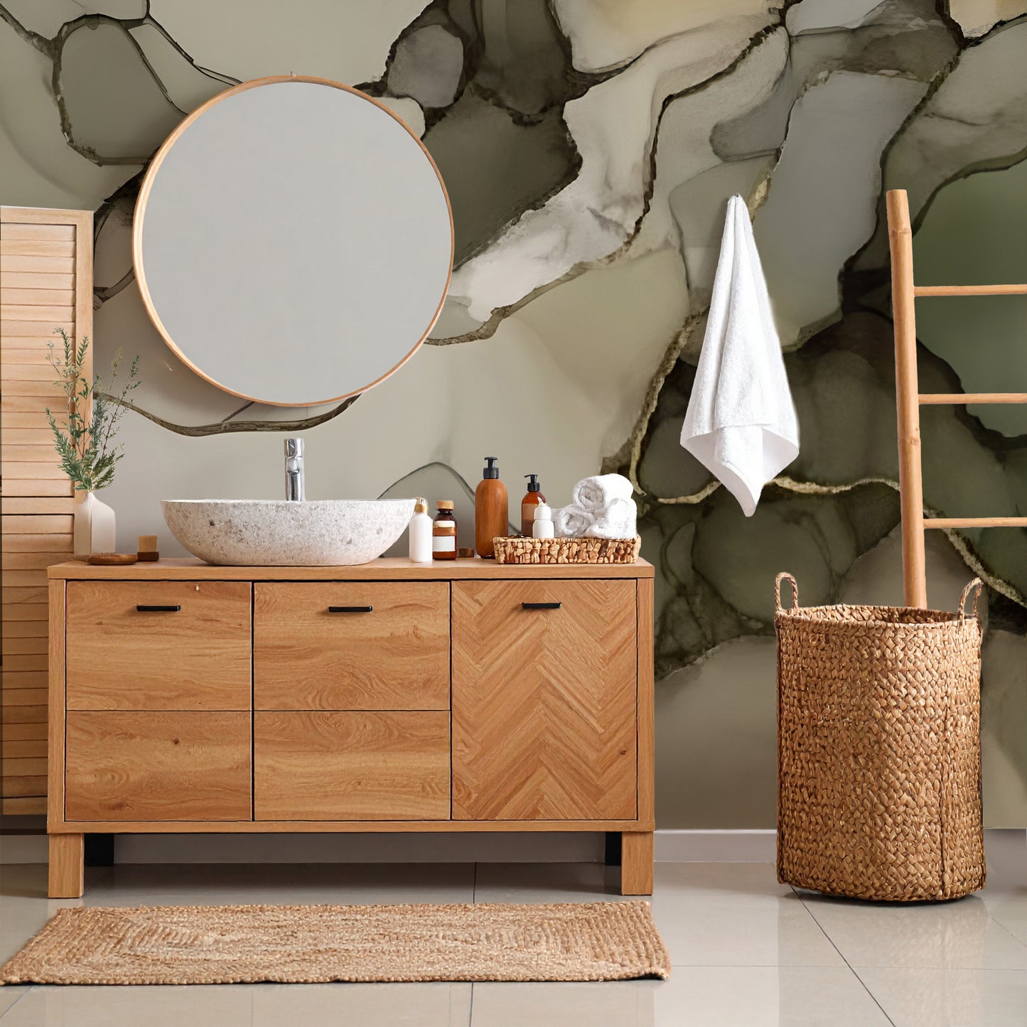 Green Earth Abstract Luxury Wallpaper Mural