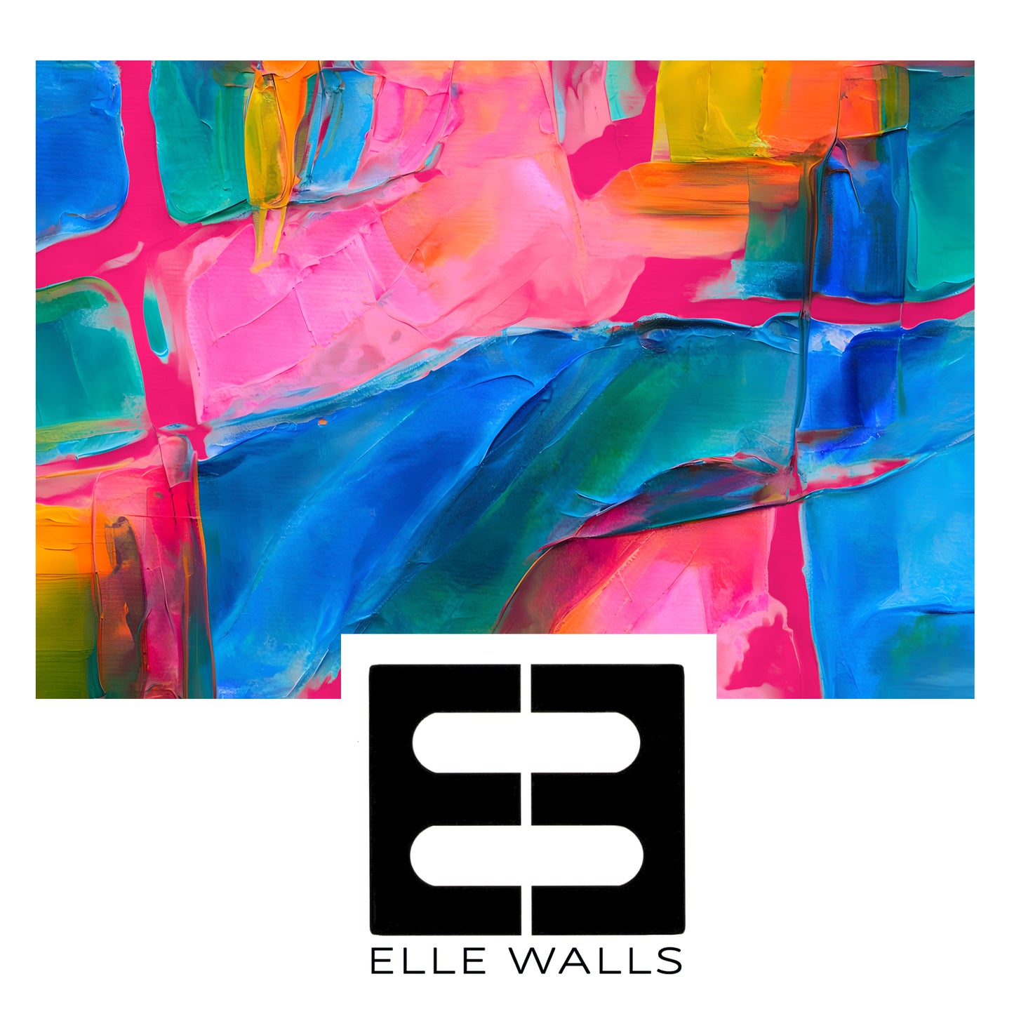 Colorful Abstract Luxury Wallpaper Mural in Peel & Stick Canvas Vinyl or Non-Woven