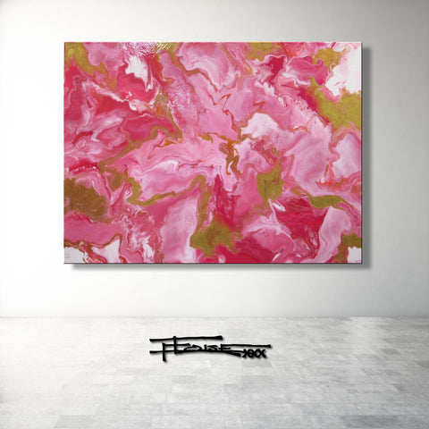 ALL THAT PINK - Original Resin Painting