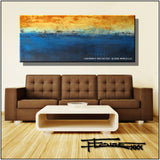 Modern Canvas Painting Limited Edition 60 x 24 INFUSION by ELOISExxx