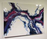 MAGENTA SPLASH - Original Resin Painting
