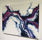 MAGENTA SPLASH - Original Resin Painting
