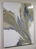 BEIGE AND GRAY - Original Resin Painting
